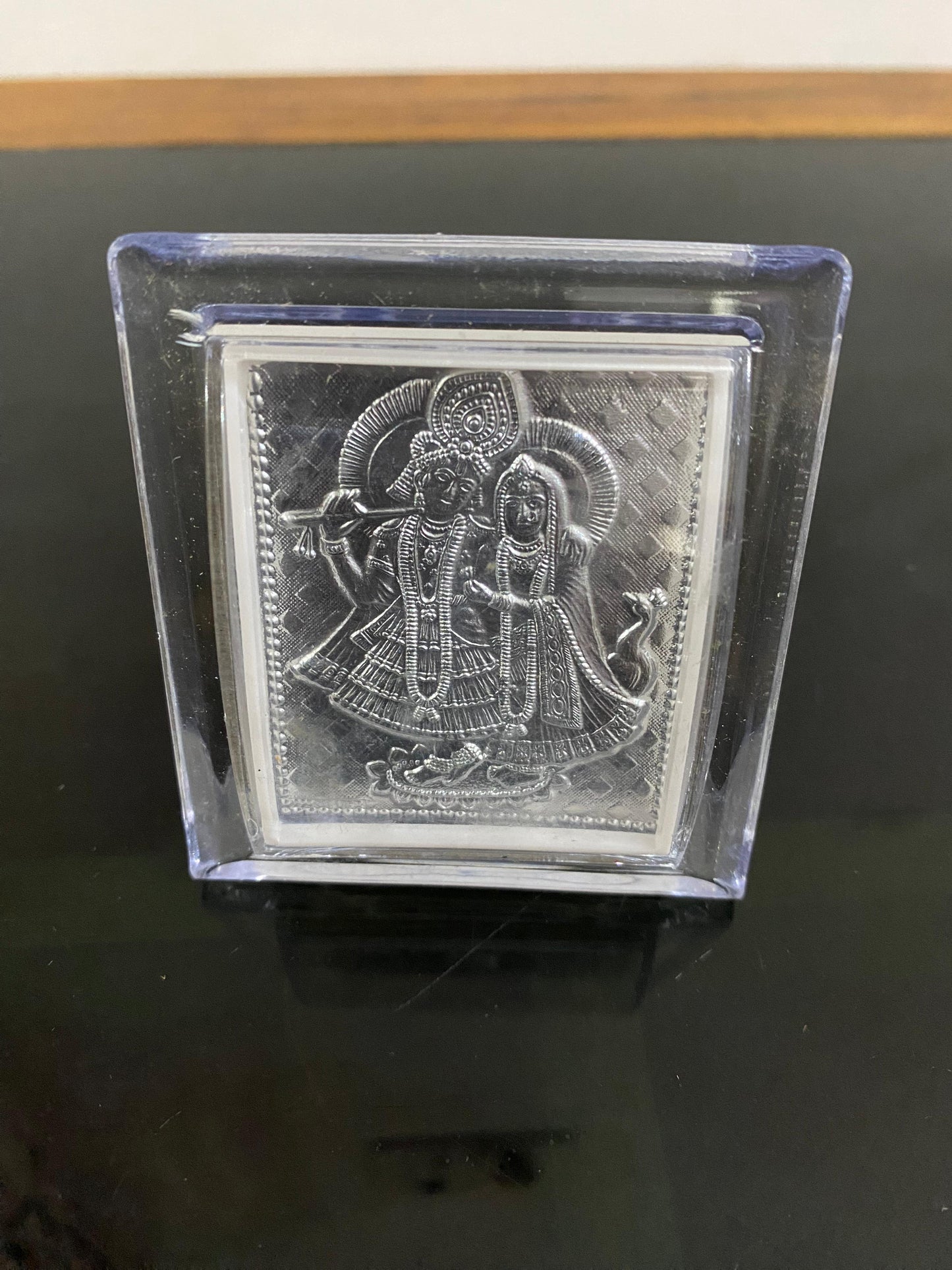 Radha Krishna Silver Frame