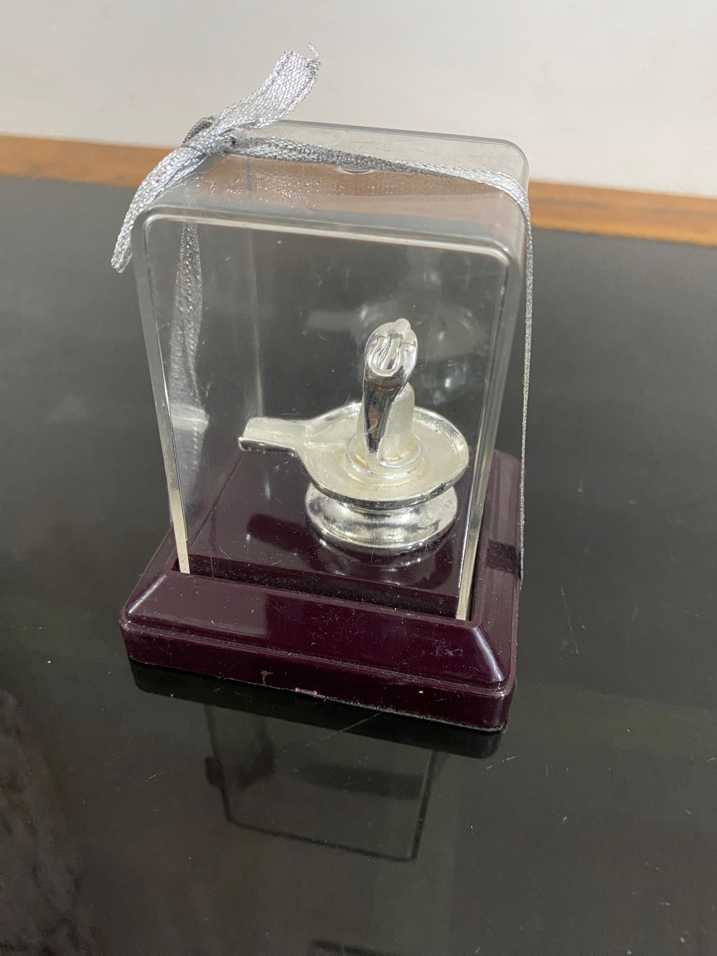 Shivling Silver Idol with Case