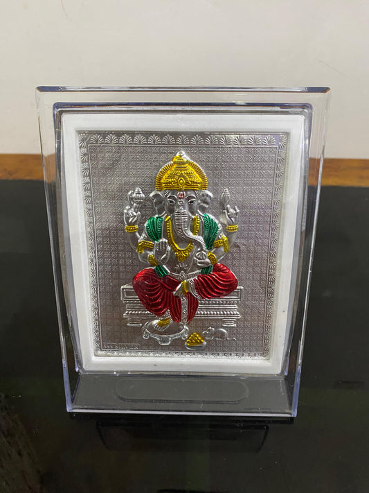 Lord Ganesha Silver Frame